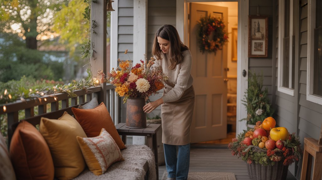 cozy textiles enhance porch comfort