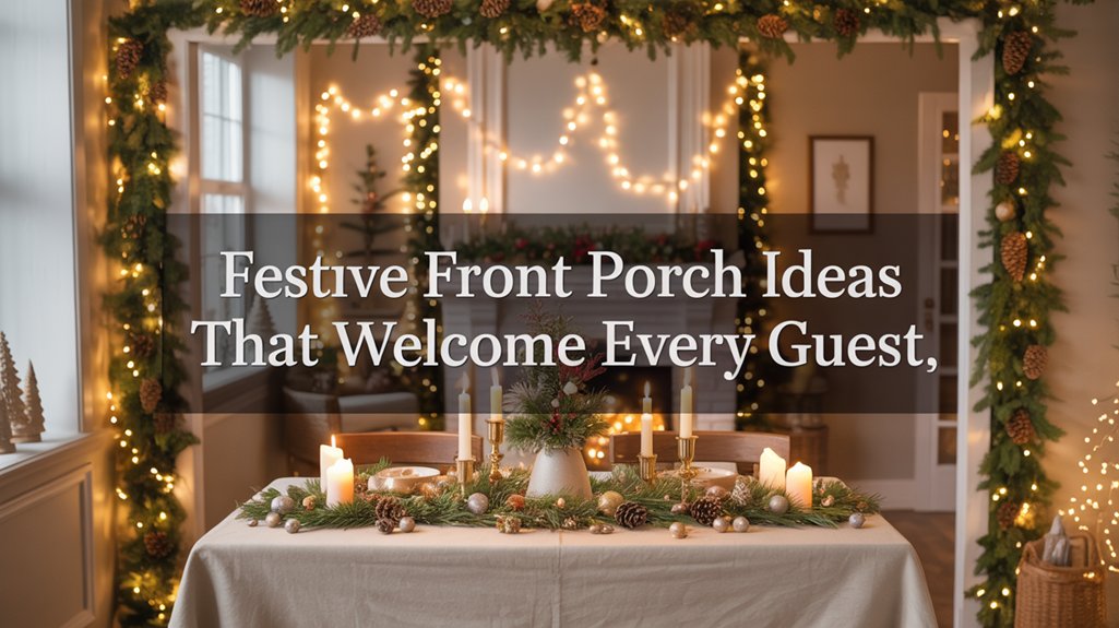 welcoming festive porch decor